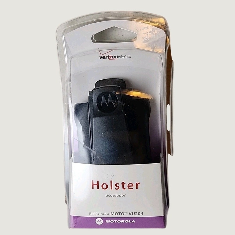 NIB Motorola Black Swivel Holster for MOTOVU204 MOTO Cell Phone Case Sealed New
